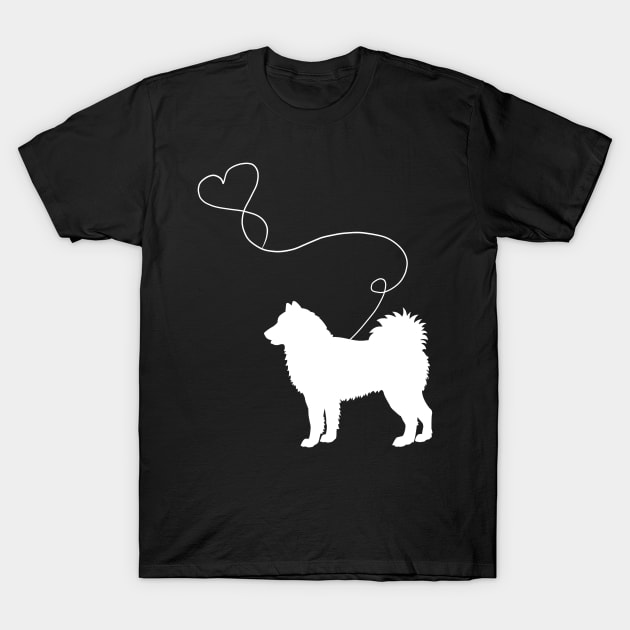 dog cute alaskan malamute heart T-Shirt by LiFilimon